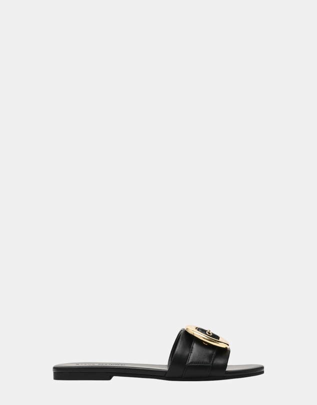 Steve Madden - Marta Black Leather Sandals