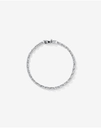 Michael Hill - Pear Shaped Cubic Zirconia Bezel Set Tennis Bracelet in Sterling Silver