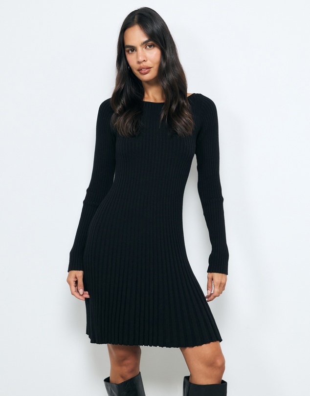 AERE - Leni Organic Cotton Knit Mini Dress