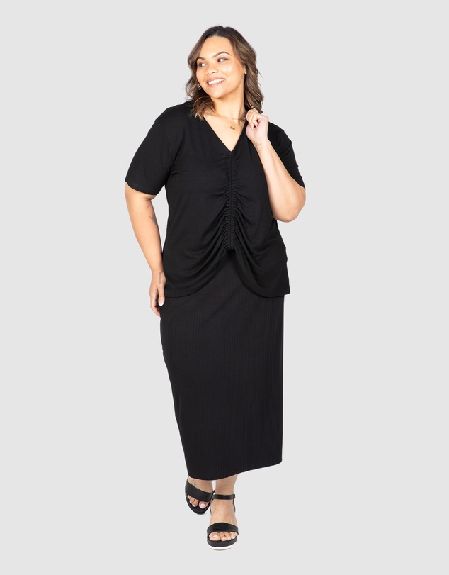 Love Your Wardrobe - Maya Ruched Front Tee