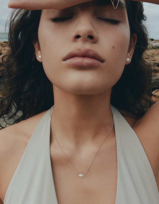 SAINT VALENTINE - Cielo Single Pearl Necklace - Silver