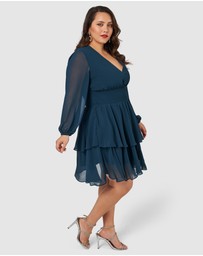 Pink Dusk by Curve Project - Shake Your Money Maker Midi Dress