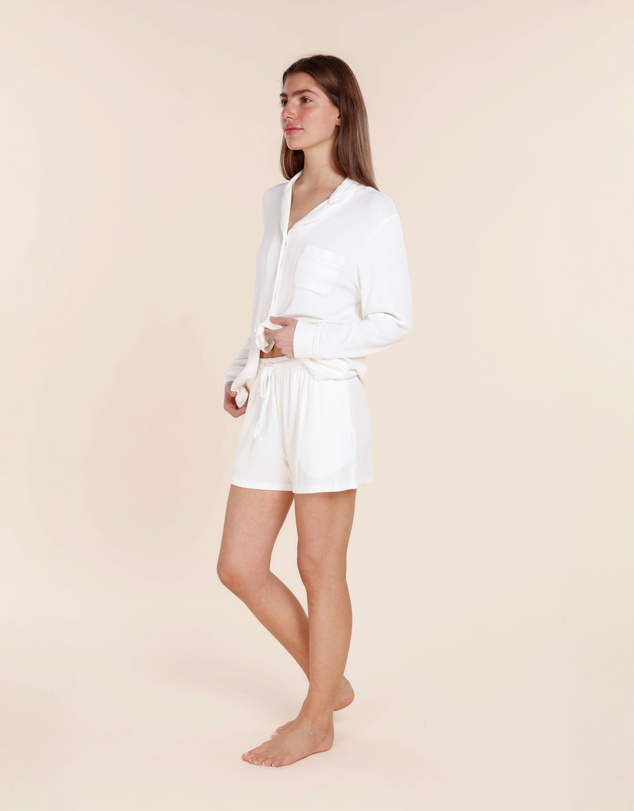 Gingerlilly - London Ribbed Long Sleeve Button Up Top
