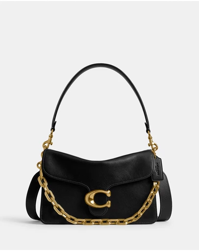 Coach - Smooth Leather Chain Tabby Shoulder Bag With Chain