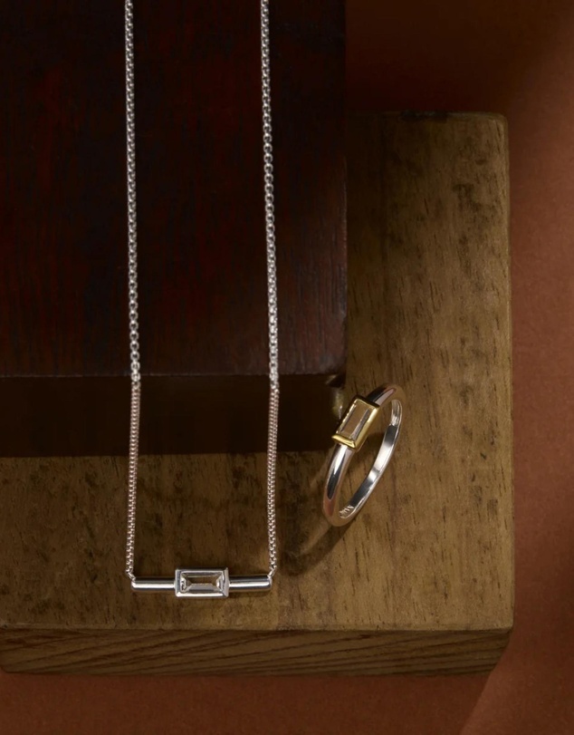 Najo - Skye Silver Cubic Zirconia Necklace