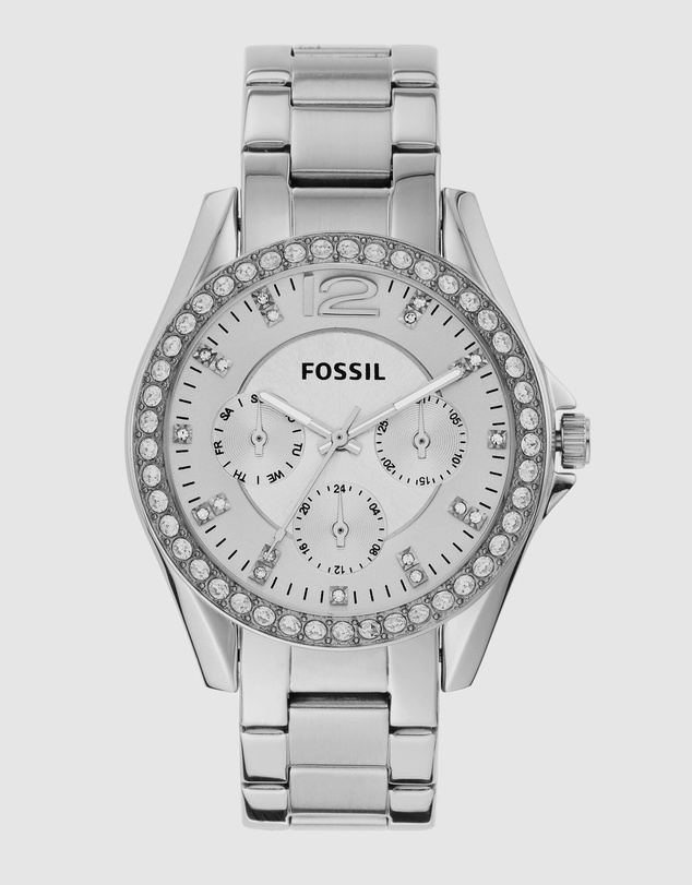 Fossil - Riley Silver-Tone Analogue Watch