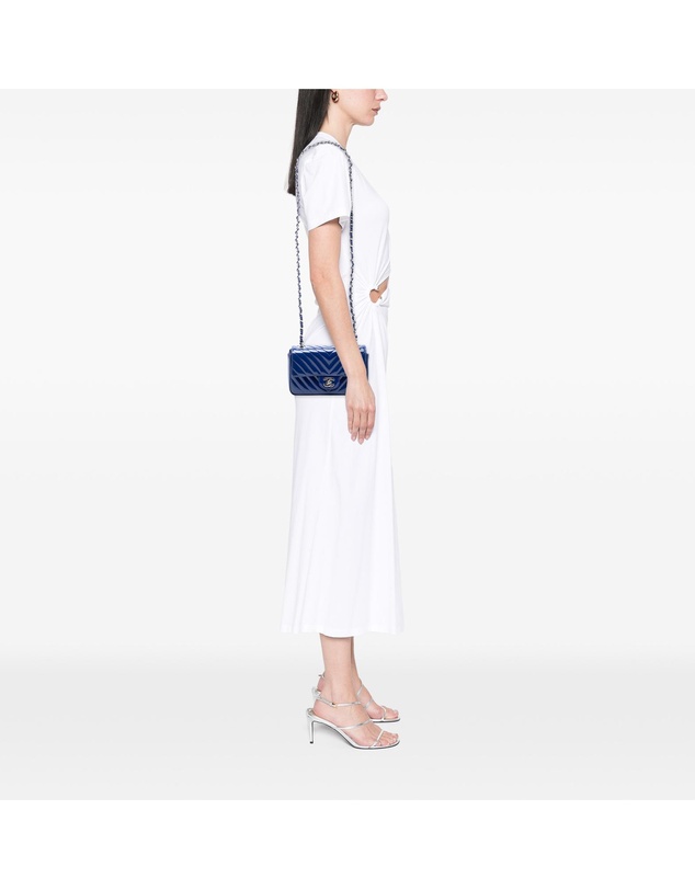 Pre-Loved by Azura Reborn - Pre-Loved Mini Rectangular Classic Chevron Patent Single Flap
