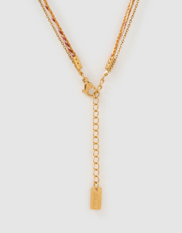 Arms Of Eve - Bubble Letter Necklace - Blush