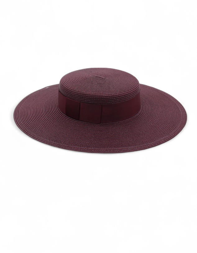 Morgan & Taylor - Macy Racewear Boater in Dark Cherry Red