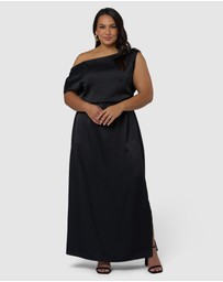 Pink Dusk by Curve Project - Magnetic Satin Maxi Dress