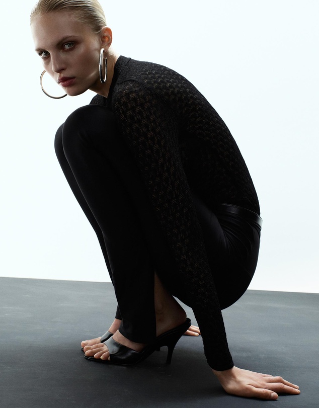 M.N.G - Openwork Knitted Sweater With Bead Fastening