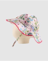 Fleur Harris - 'Enchanted Garden' Summer Baby Hat in Sugar Pink