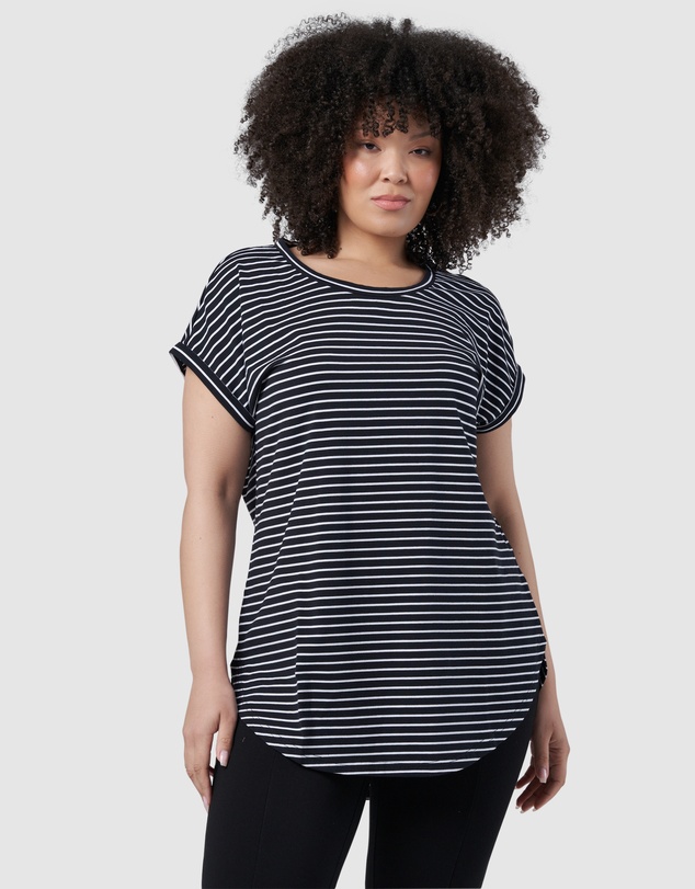 Indigo Tonic - Lauren Longline Stripe Tee