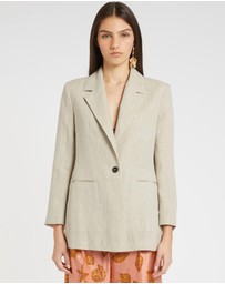Marella - Sandy Linen Blazer