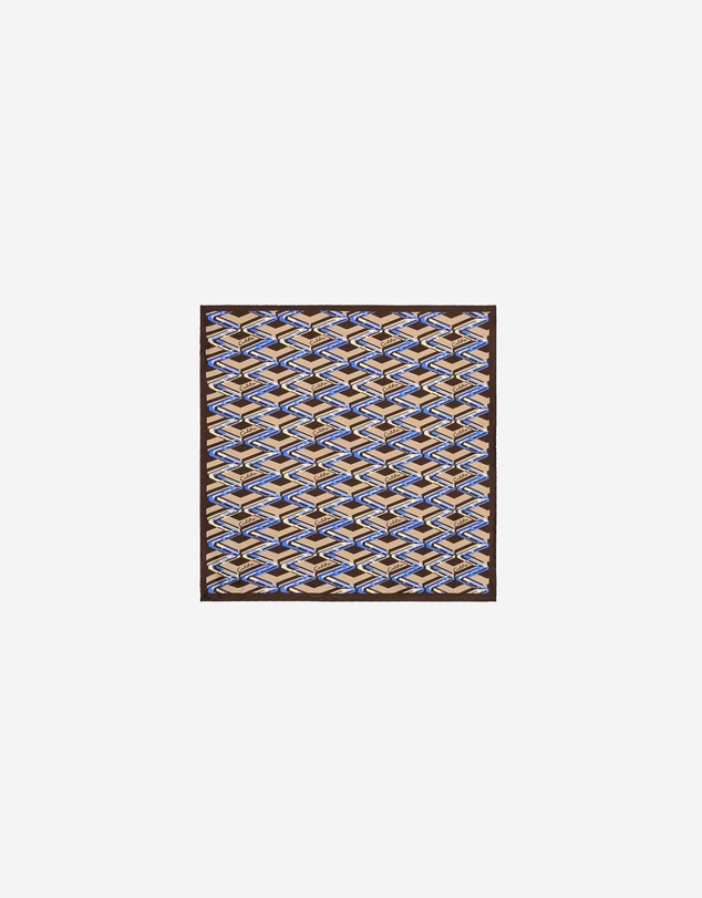 Calibre - Geometric Pocket Square Chocolate