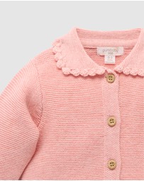 Purebaby - Crochet Collar Cardigan -Kids-Babies