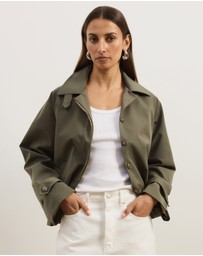 Atmos&Here - Osa Cropped Trench Coat
