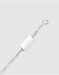 Kuzzoi - ICONIC EXCLUSIVE - Necklace Men Layer Pendant Plate Figaro in 925 sterling silver