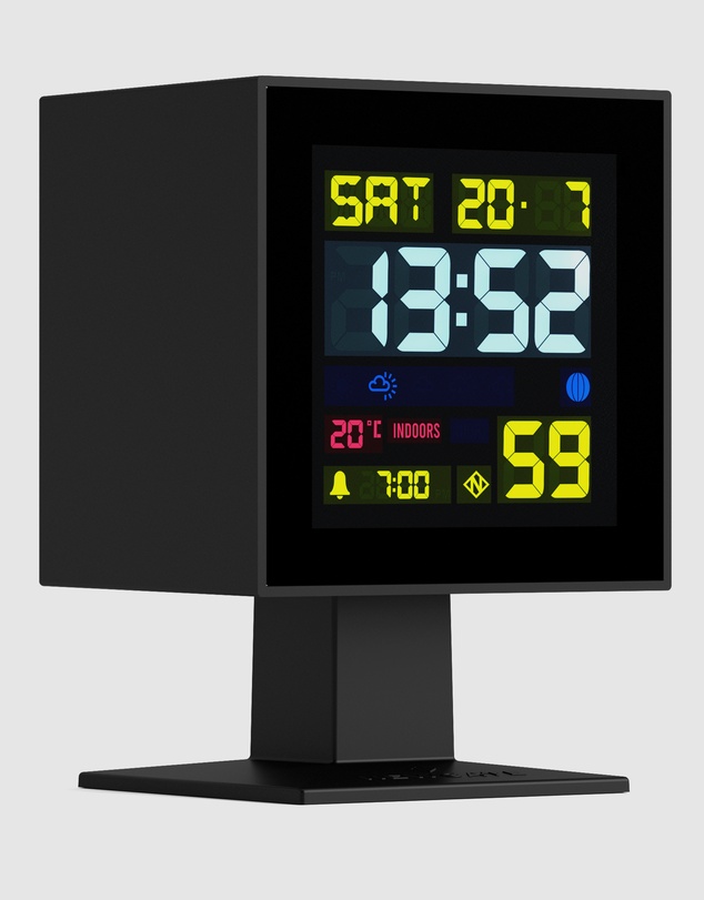 Newgate - Newgate Monolith Lcd Alarm Clock Black