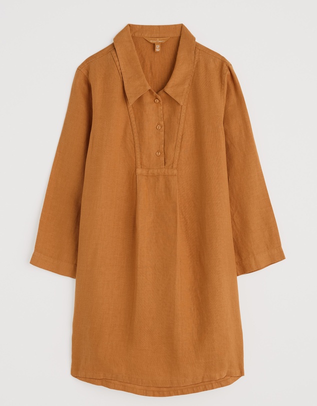 Seasalt - Seasalt Cornwall Yellow Tide Clock 3/4 Sleeve Tunic