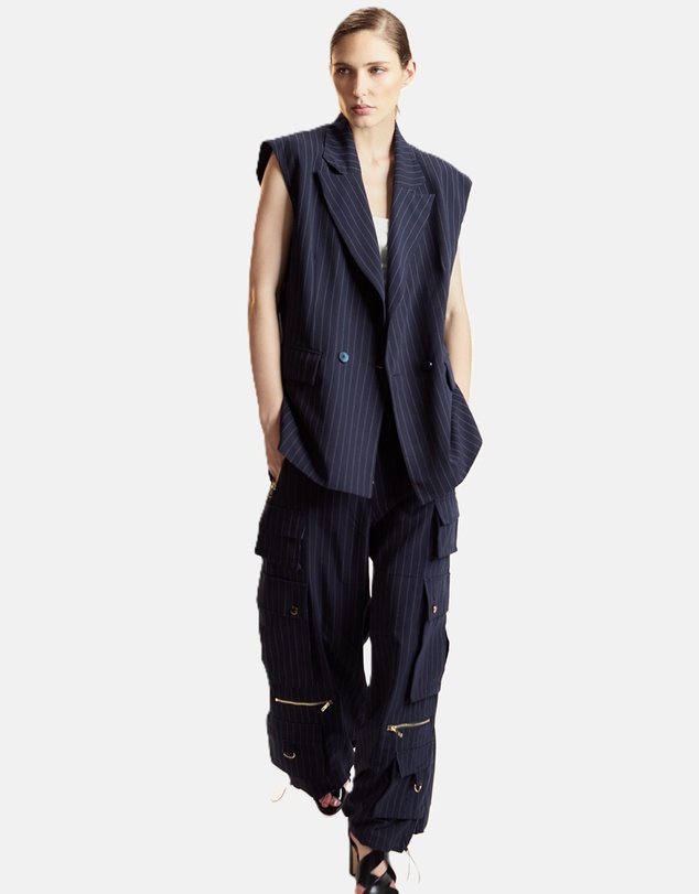 Cynthia Rowley - Pinstripe Cargo Pants