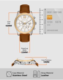 Michael Kors - Lexington Brown Chronograph Watch