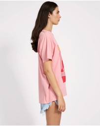 ONE TEASPOON - Caribbean Boyfriend Tee - Pink