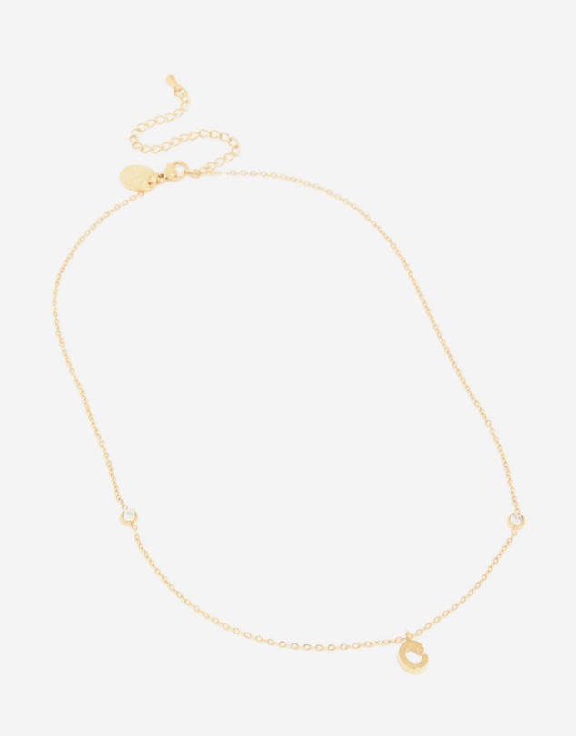 Lovisa - Waterproof Gold Plated Stainless Steel Letter C Dainty Pendant Necklace