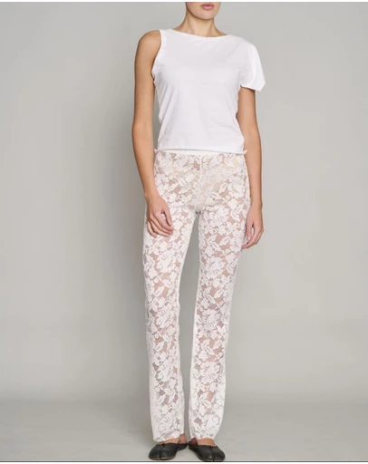 Love and Nostalgia - Courtney Lace Pant - White