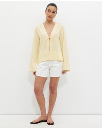 Calli - Georgia Tie Front Blouse