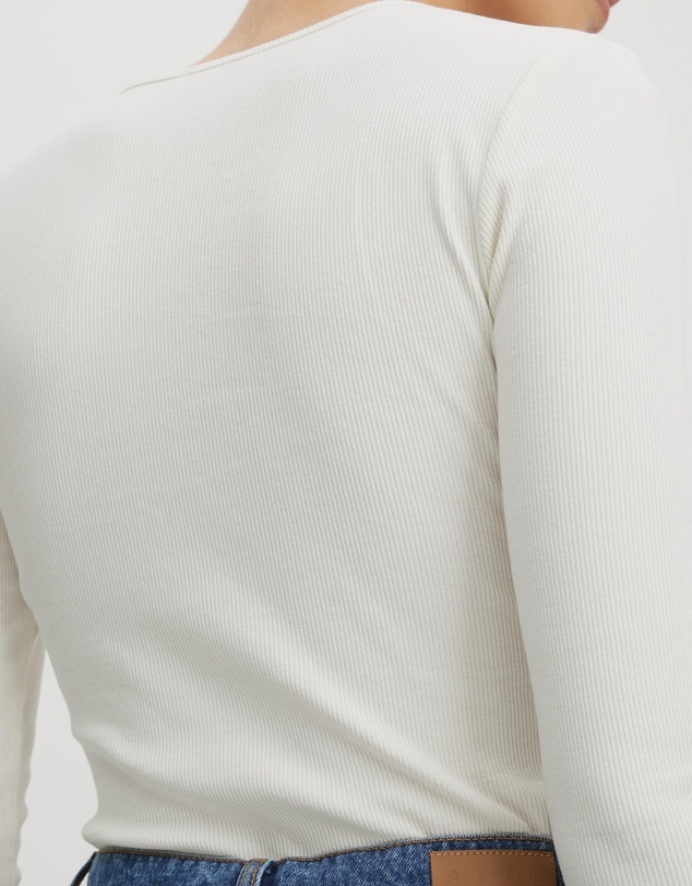 AERE - Jye Scoop Neck Long Sleeve T-Shirt