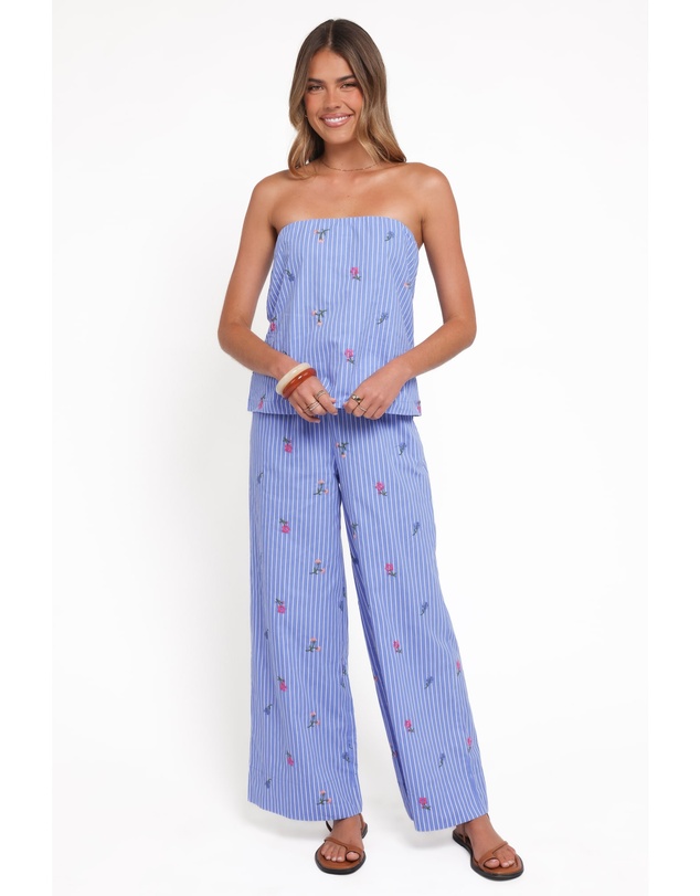Petal & Pup - Ezra Pant Set - Blue Stipe