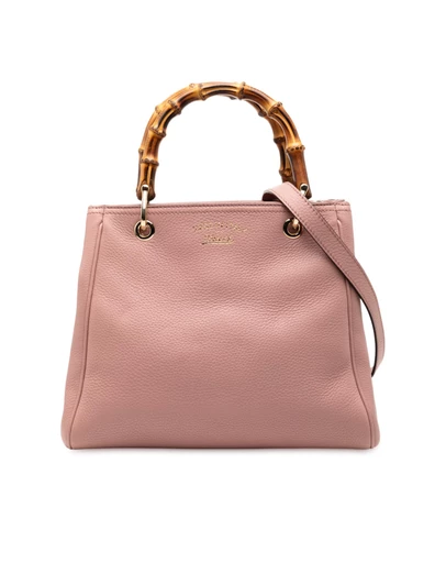 Pre-Loved by Azura Reborn - Pre-Loved Small Calfskin Bamboo Shopper Satchel