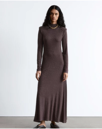 & Other Stories - Jacquard Jersey Maxi Dress