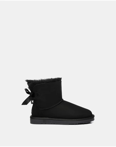 EVERAU - EverAU Ugg Mini Back Bow Sheepskin Upper UGG Boots