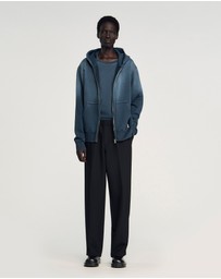 Sandro - Washed Zip Hoodie Sweatshirt