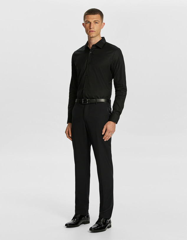 yd. - Maximum Two Ply Cotton Slim Dress Shirt