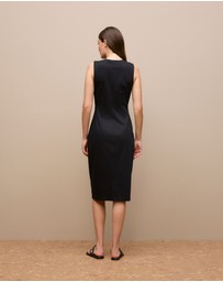 Trenery - Cotton Twist Front Dress in Black