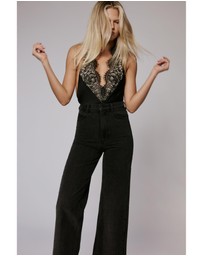 Bardot - Elviria Halter Satin Bodysuit
