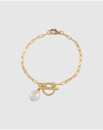 Von Treskow - Fine Clip Chain Bracelet with Pearl