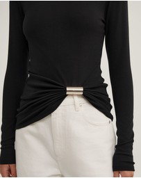 Witchery - Metal Trim Long Sleeve Top