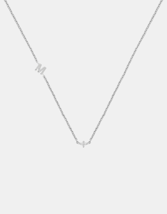 YCL  - Petite Initial Necklace M - Sterling Silver