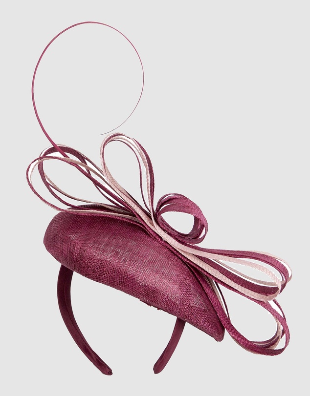 Max Alexander - Pillbox Pink Wine Pillbox Fascinator