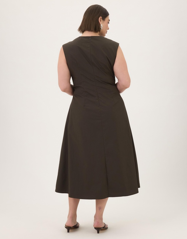 Atmos&Here Curvy - Lara Pintuck Midi Dress
