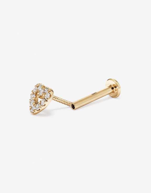 Michael Hill - Heart Helix Single Stud Earring with 0.04 Carat TW of Laboratory-Grown Diamonds in 10kt Gold