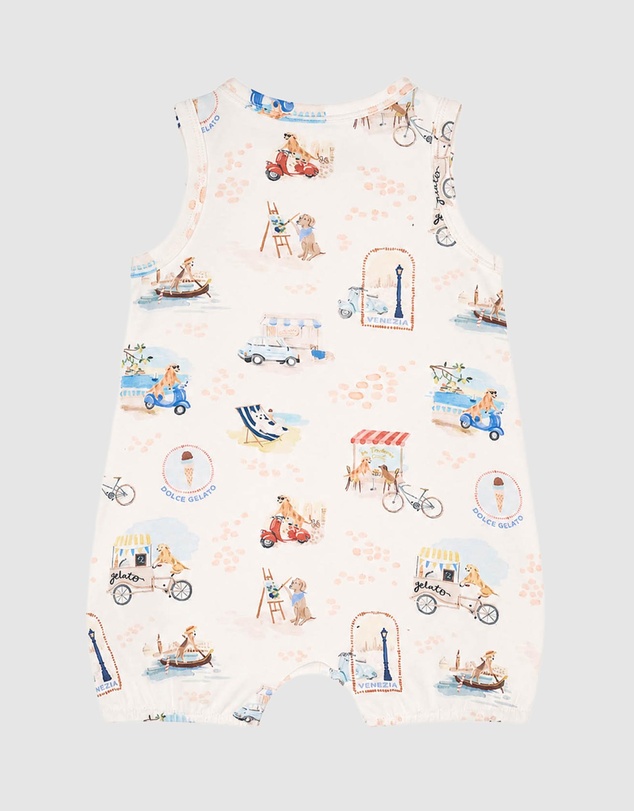 Bebe by Minihaha - Alexi Organic Button Front Romper - Babies