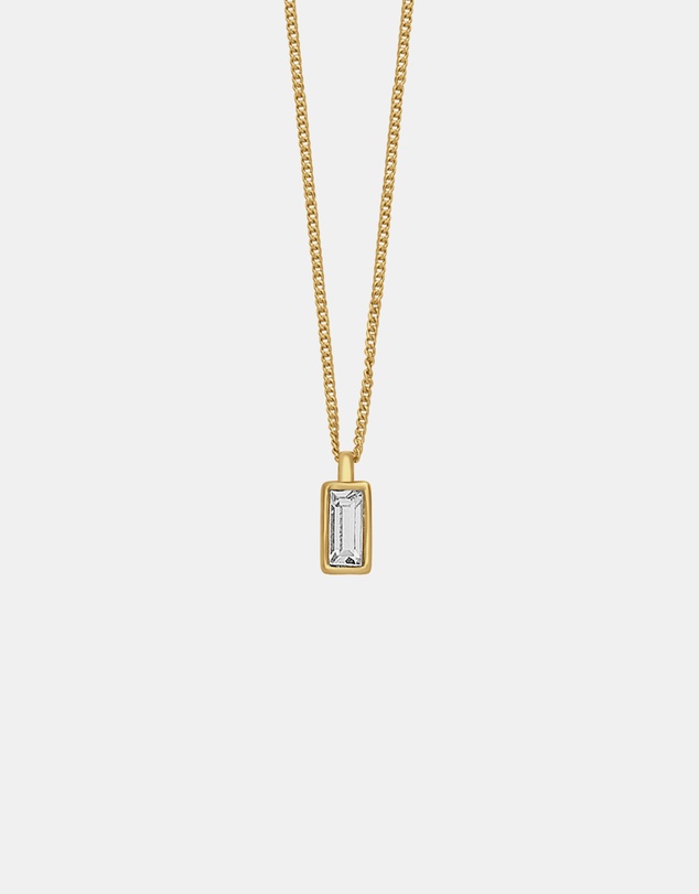 Zoe Olivia - Waterproof Bezel Set Cubic Zirconia Pendant Necklace