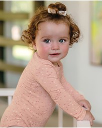 Kynd Baby - Comfy Bodysuit Long Sleeve in Pink Heart