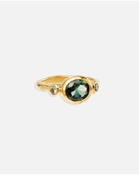 By Charlotte - Gold Radiant Soul Ring - Forest