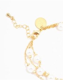 Lovisa - Gold Plated Pearl Layered Bracelet